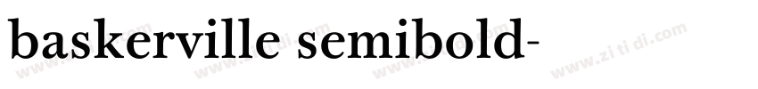 baskerville semibold字体转换